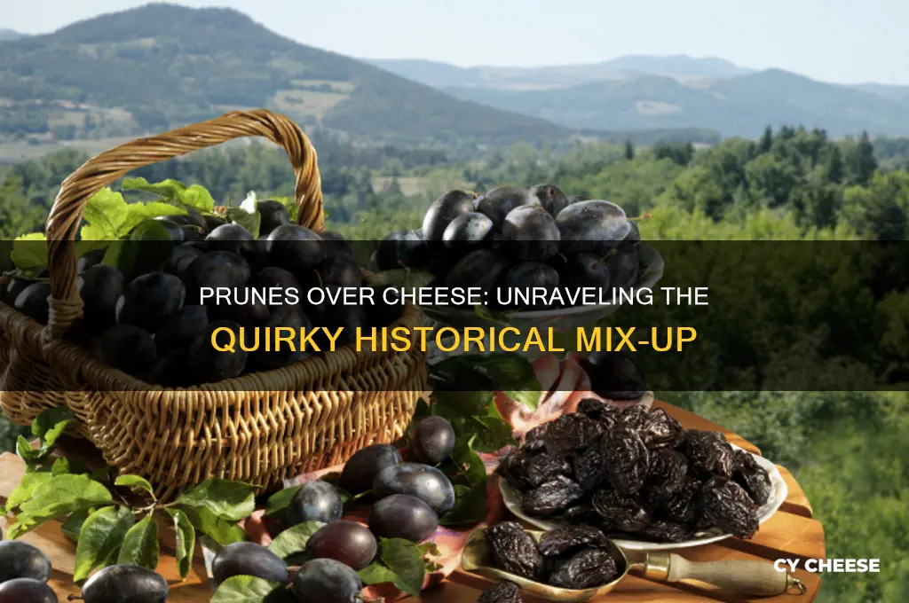 why did people say prunes instead of cheese