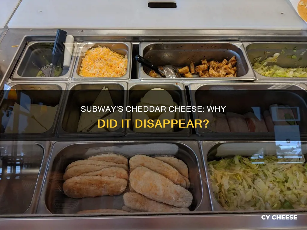 why did subway discontinue cheddar cheese