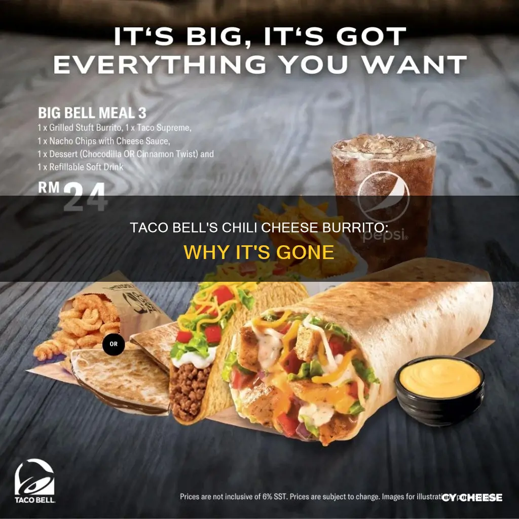why did taco bell get rid of chili cheese burrito