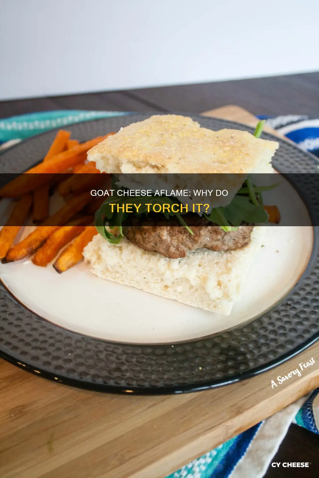 why do they light goat cheese on fire