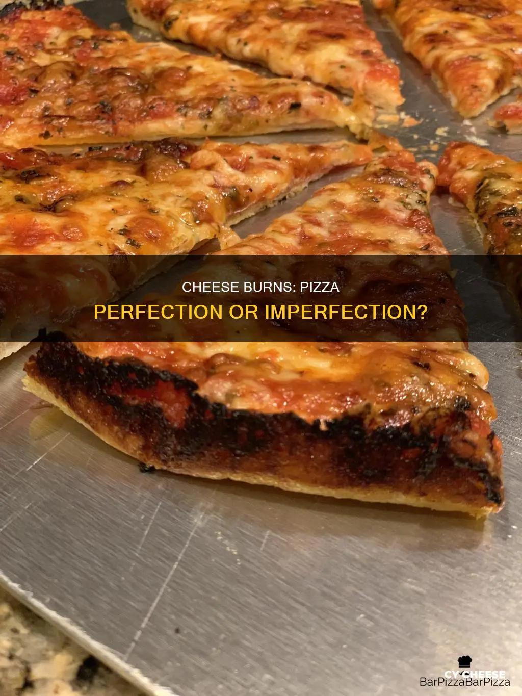 why does cheese burn pizza