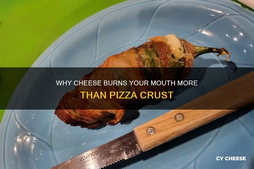 why does cheese seem hotter than the crust