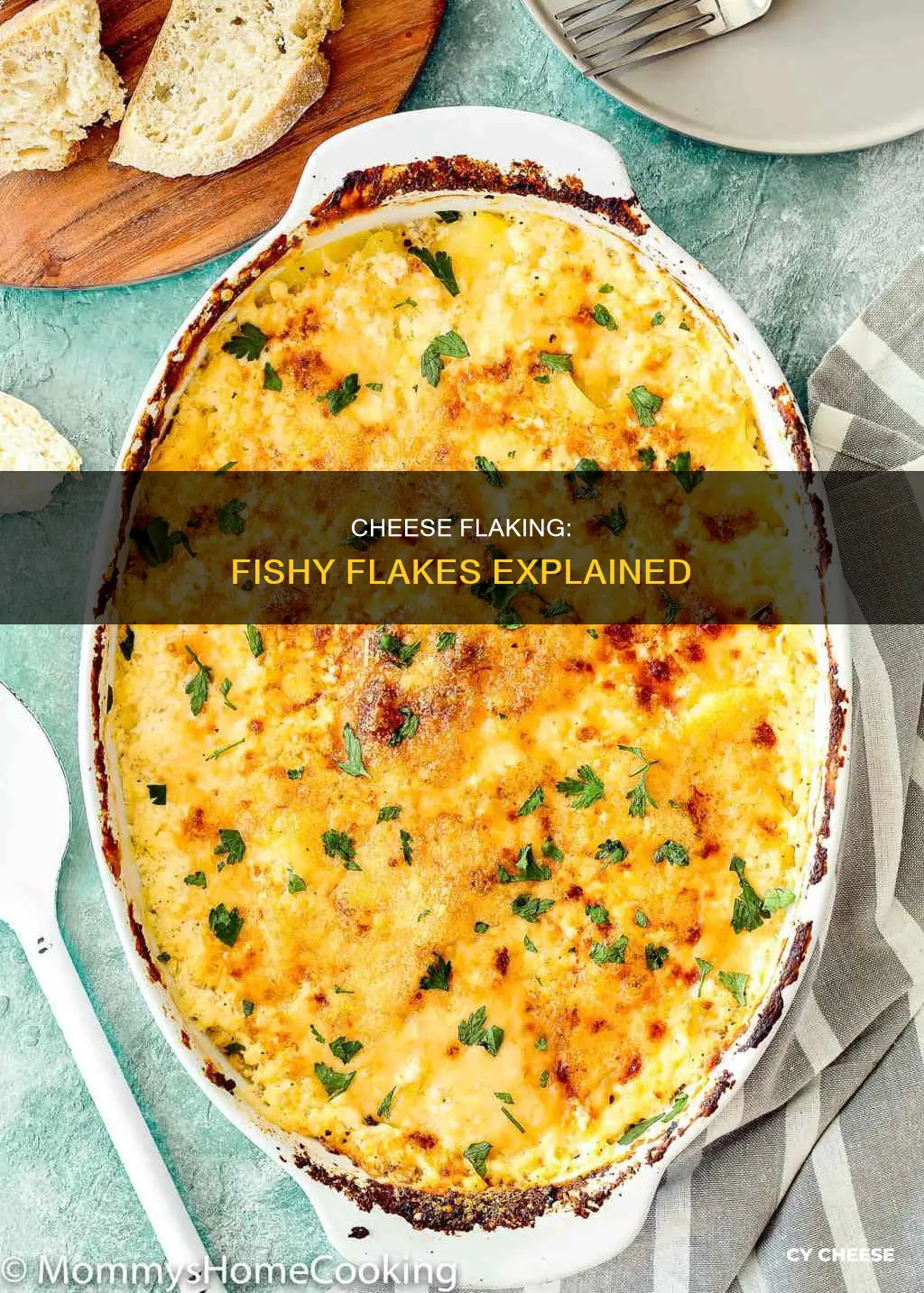 why does cheese sometimes flake like fish