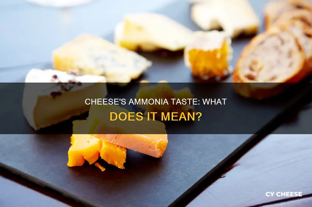 why does it mean when my cheese taste like ammonia