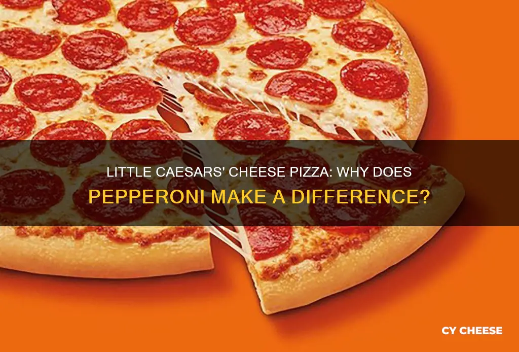 why does little caesars cheese pizza taste different than pepperoni