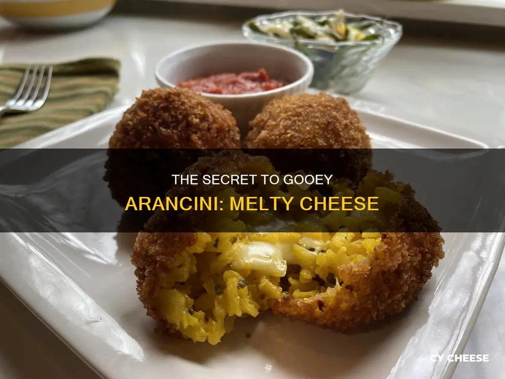 why does melted cheese in my arancini
