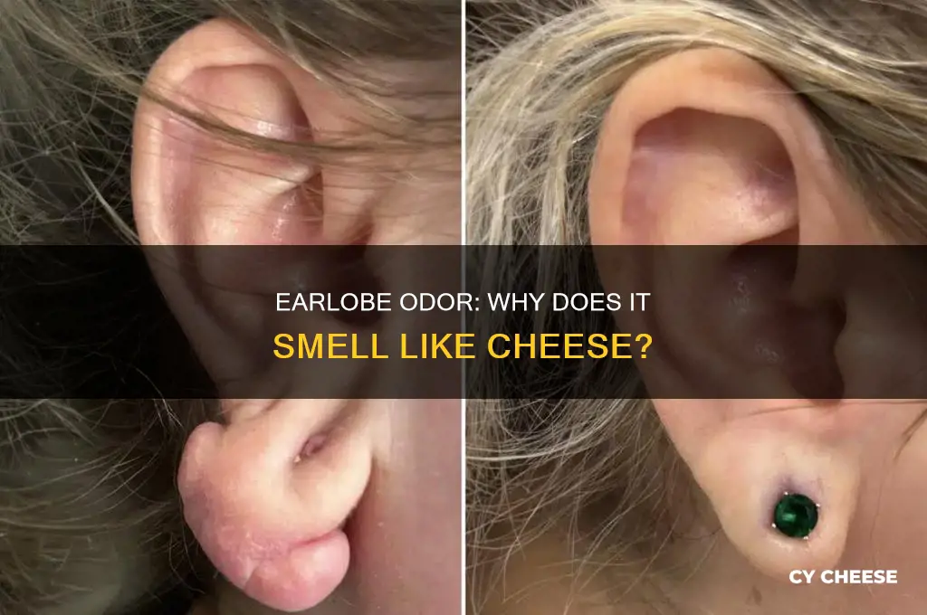 why does my earlobe smell like cheese