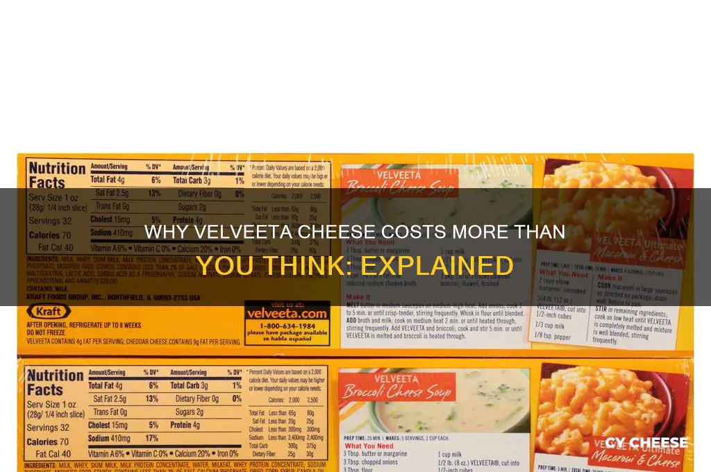 why does velveeta cheese cost so much