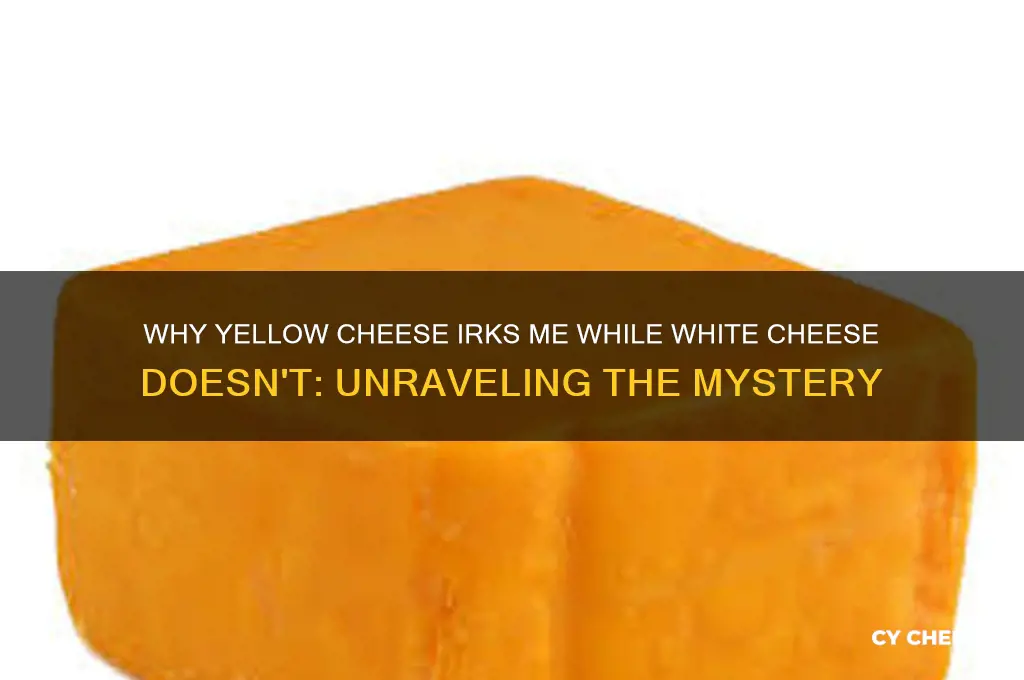 why does yellow xheese bother me whote cheese doesnt