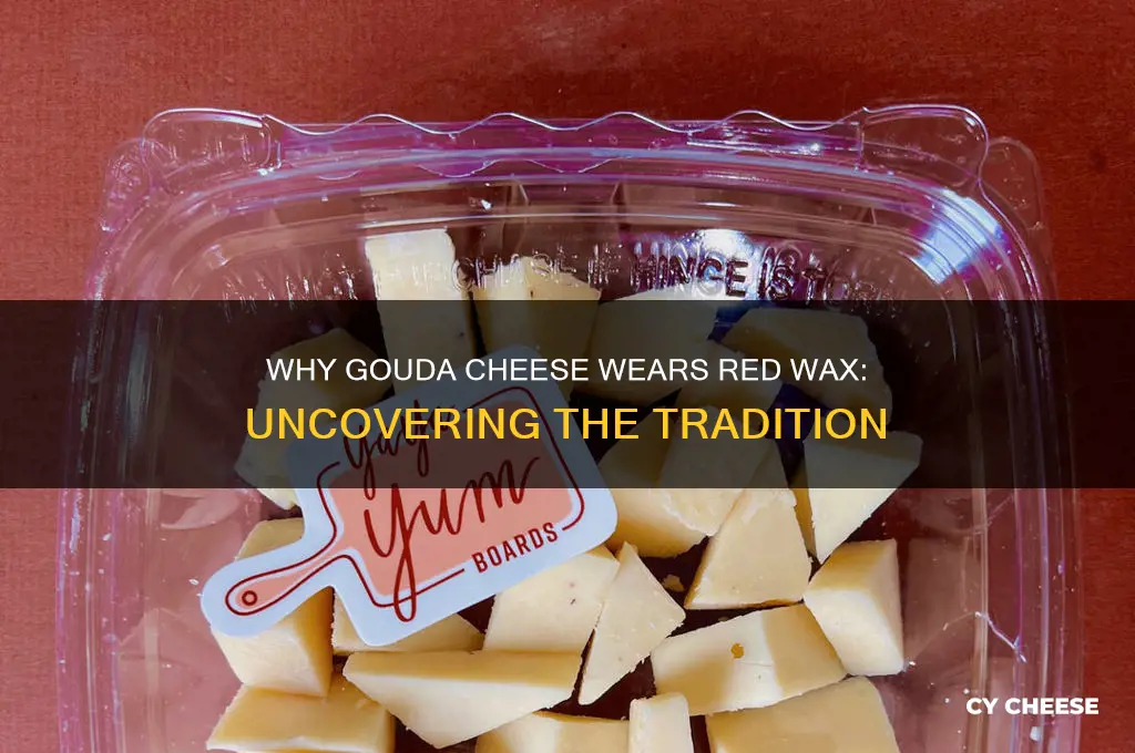 why gouda cheese is covered with red color plastic