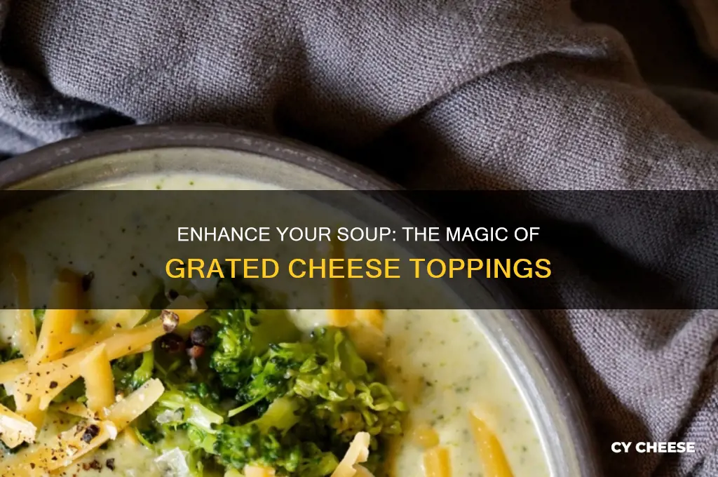 why grate cheese into soup