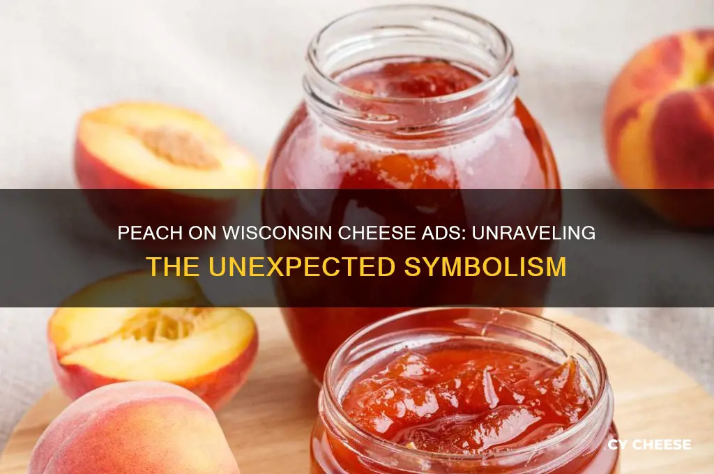 why is a peach on wisconsin cheese ads