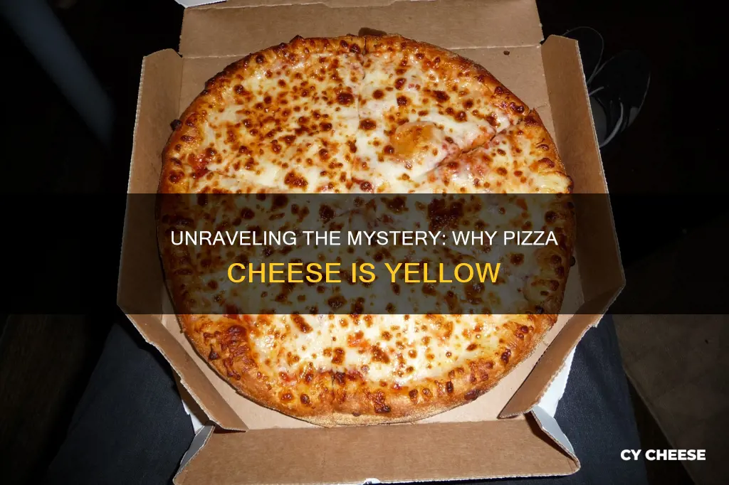 why is delivery pizza yellow cheese