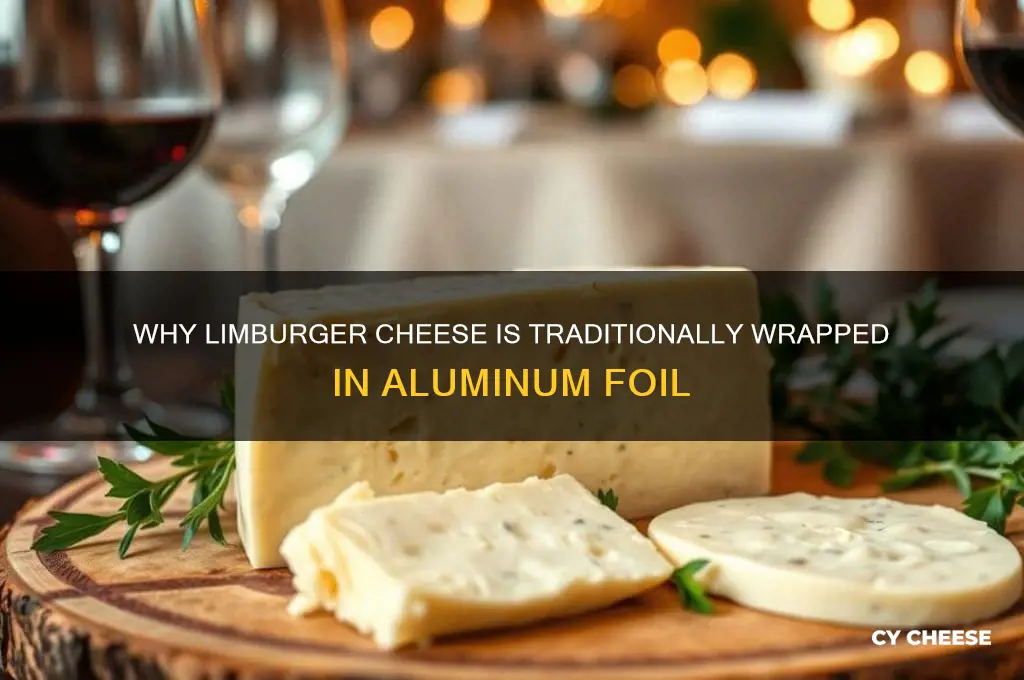 why is limburger cheese wrapped in aluminum foil