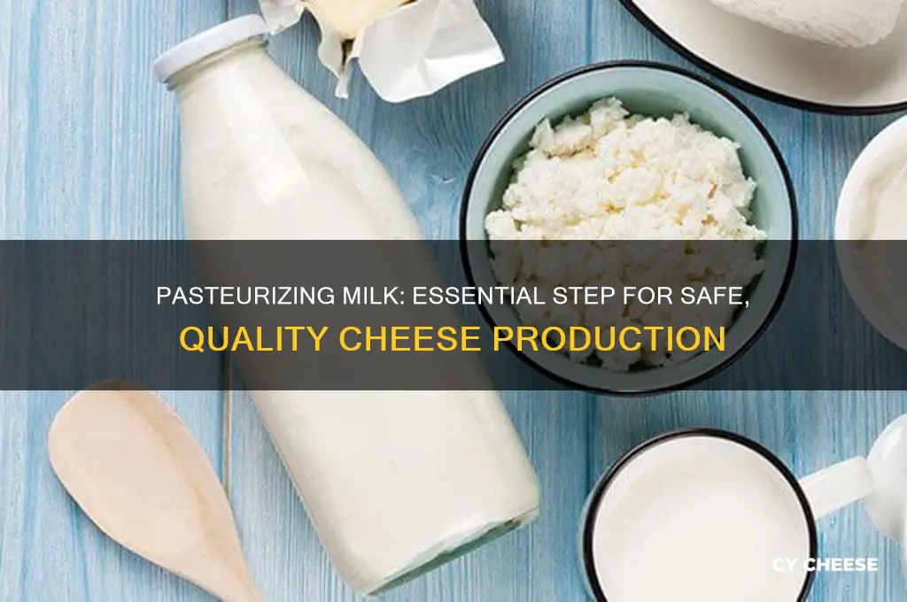 why is milk pasteurized before cheese production starts