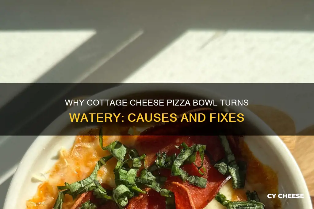 why is my cottage cheese pizza bowl watery