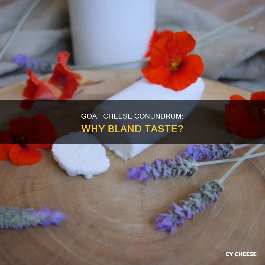 why is my goat cheese bland