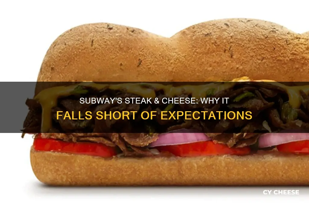 why is steak n cheese at subway not good