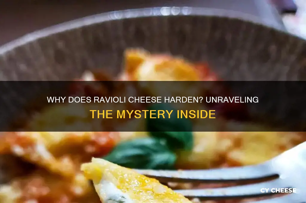 why is the cheese in my ravioli hard