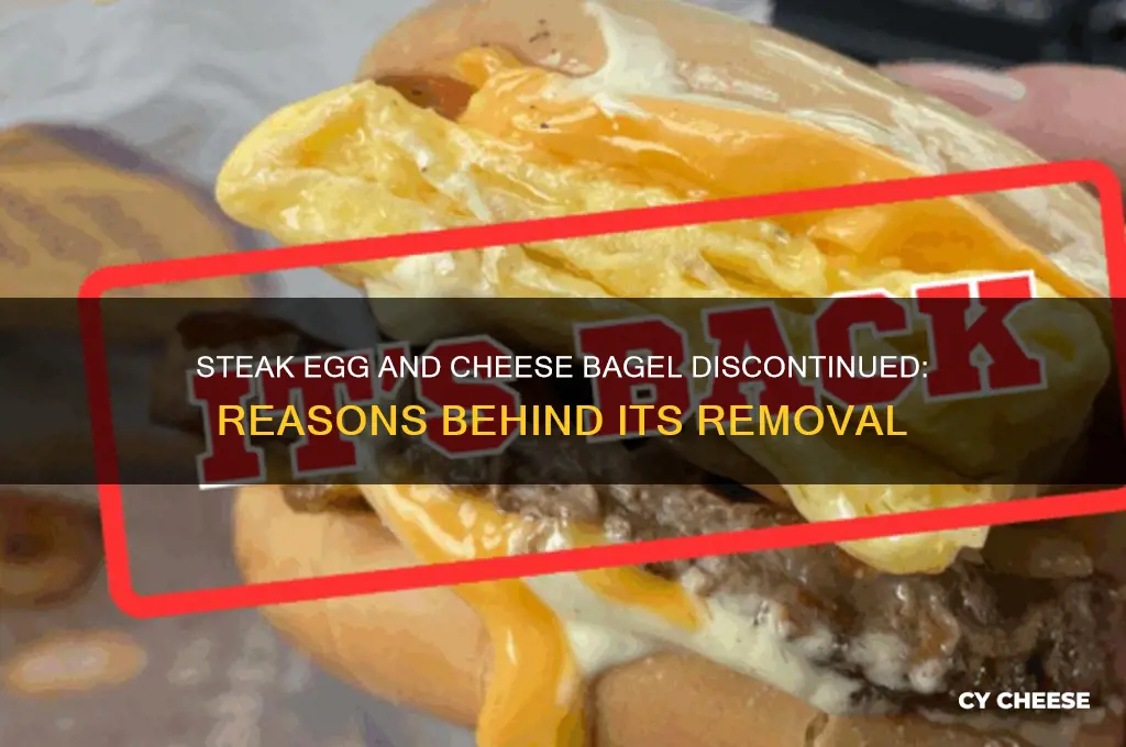 why is the steak egg and cheese bagel discontinued