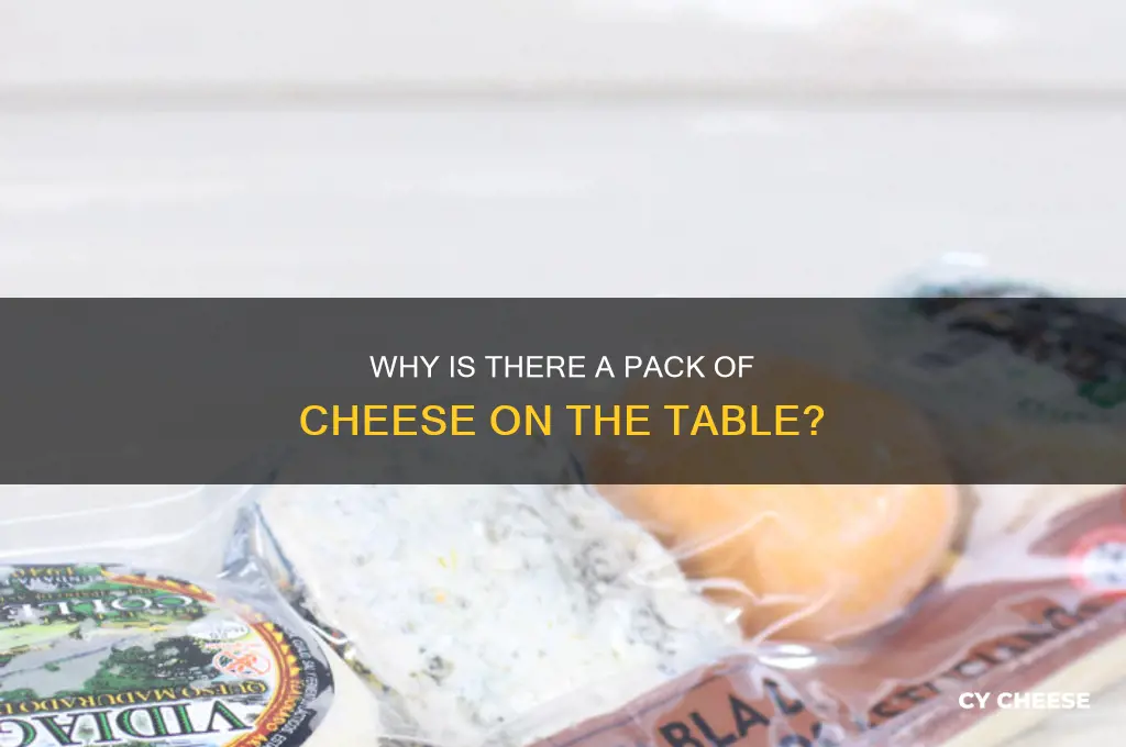 why is there a pack of cheese on the table