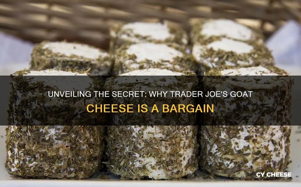 why is trader joes goat cheese cheap