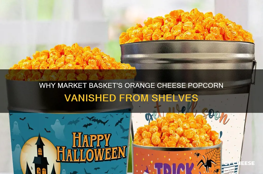 why was the orange cheese popcorn from market basket discontinued