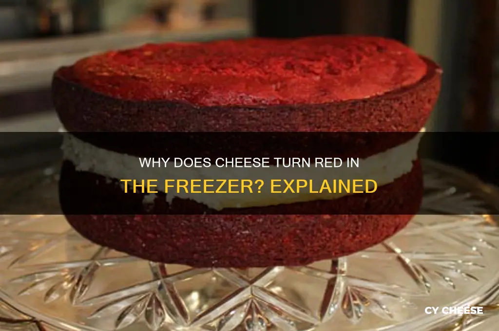 why would cheese turn red in the freezer