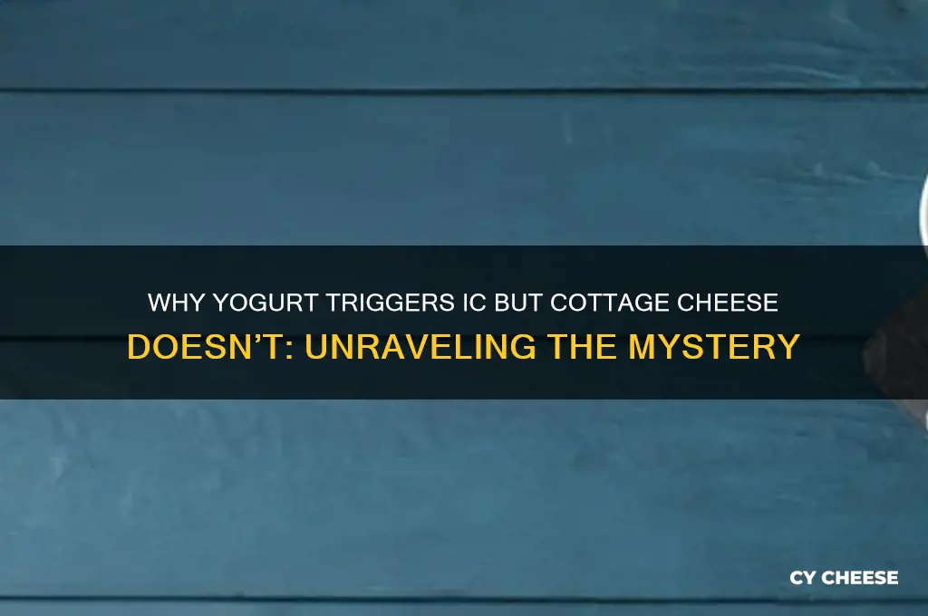 why yogurt trigger ic not cottage cheese