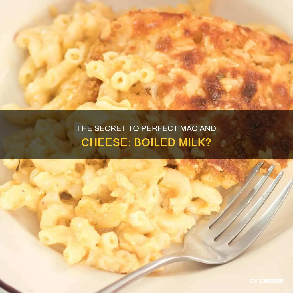 will boiled milk work for macaroni and cheese