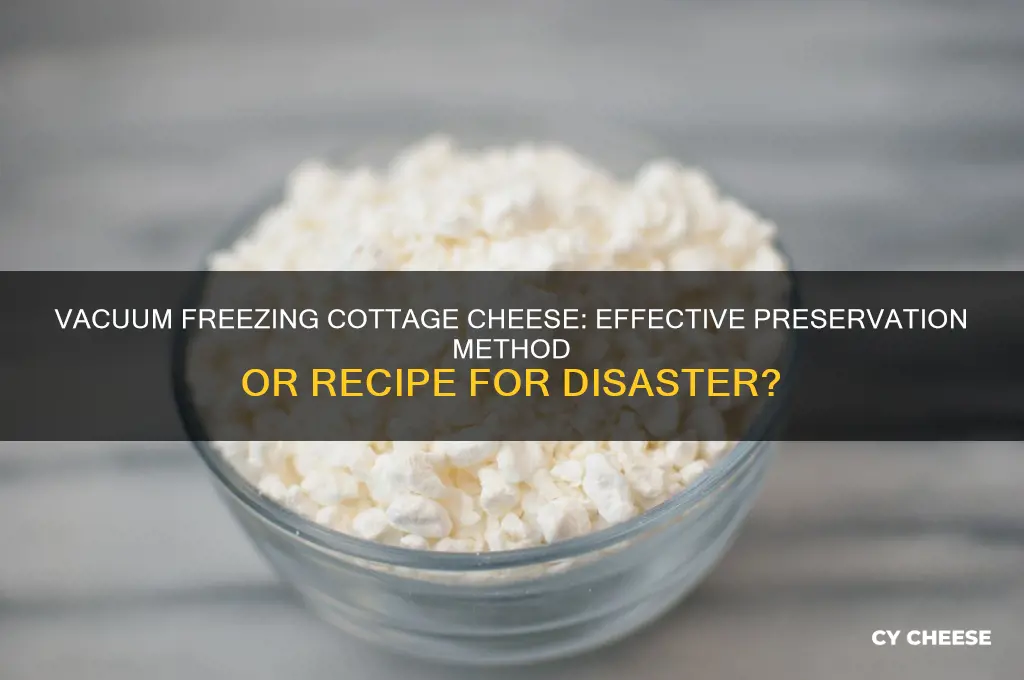will vacuum freezing cottage cheese work